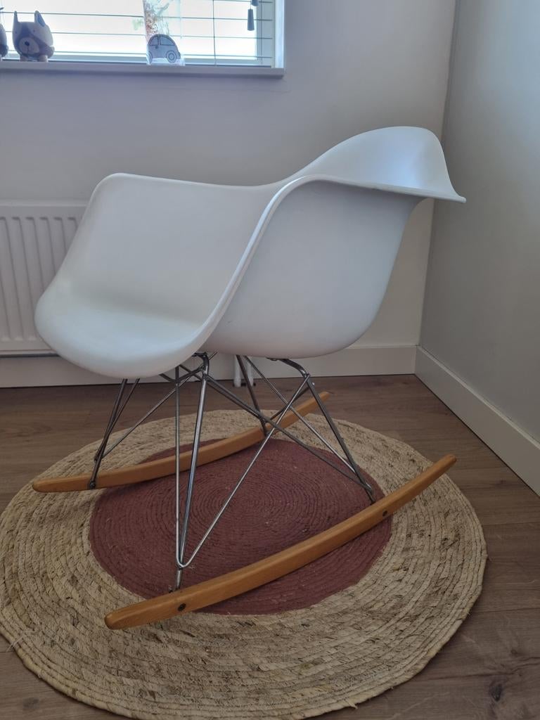 Schommelstoel / Voedingsstoel - Wit, Ophalen, Gebruikt, Hout, Modern, Scandinavisch