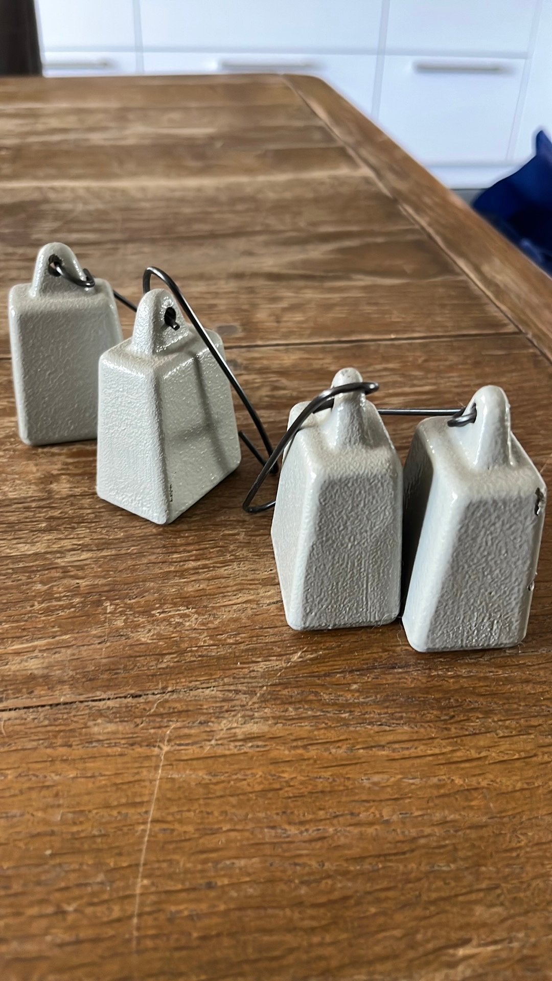 Set van 4 vintage breimachine gewichten (Singer), Ophalen of Verzenden, Gebruikt, Breien, Machine