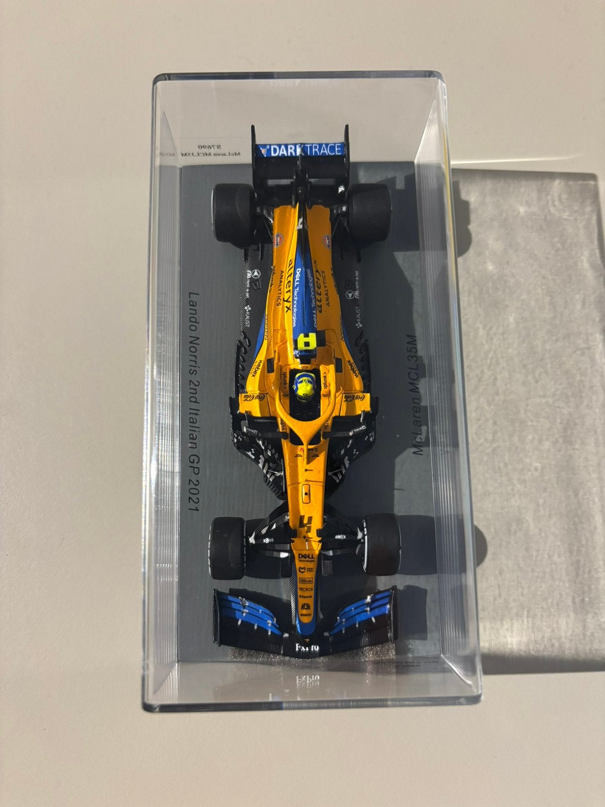 1:43 McLaren MCL35M Lando Norris 2nd Italian gp2021 model, Hobby en Vrije tijd, Modelauto's | 1:43, Zo goed als nieuw, Auto, Ophalen of Verzenden