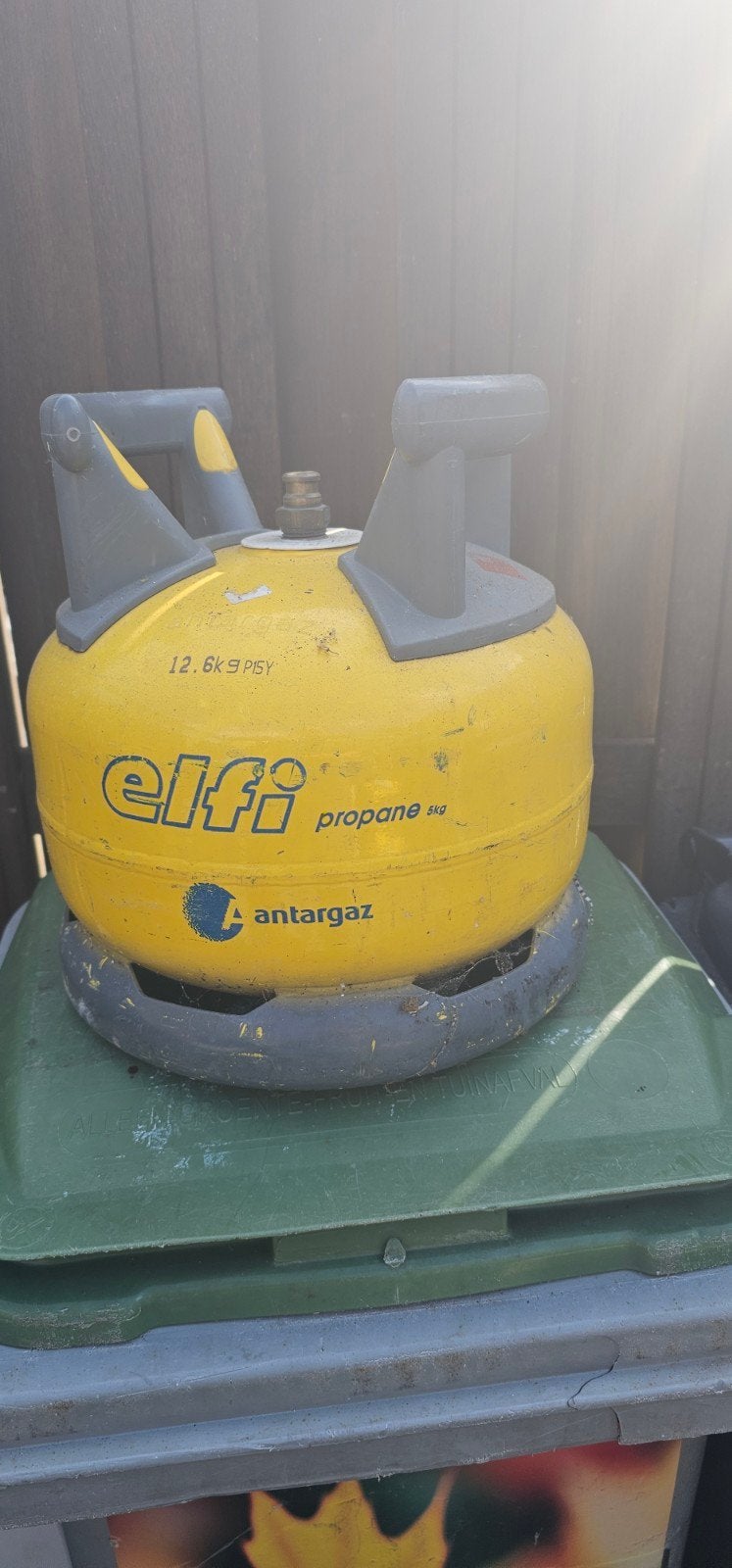 Lege Franse Elfi Antargaz propaan gasfles (3kg), Ophalen, Gebruikt