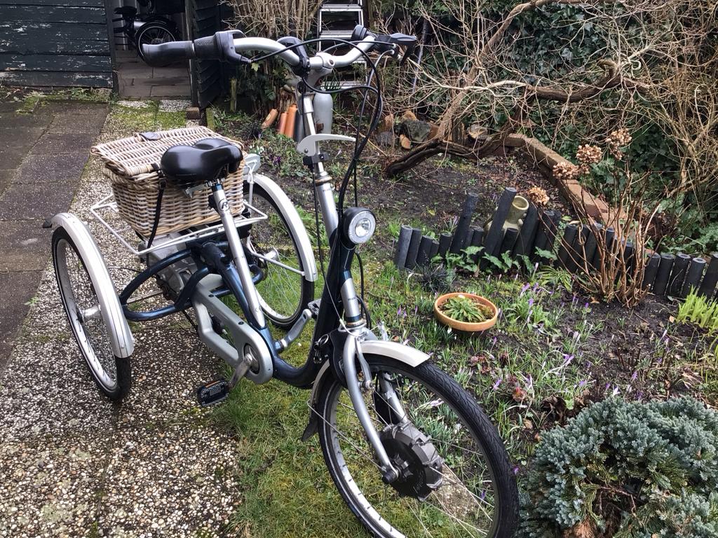 Vanraam driewieler met zware accu en 8 versnellingen, Fietsen en Brommers, Fietsen | Driewielfietsen, Gebruikt, Schijfrem, Ophalen of Verzenden