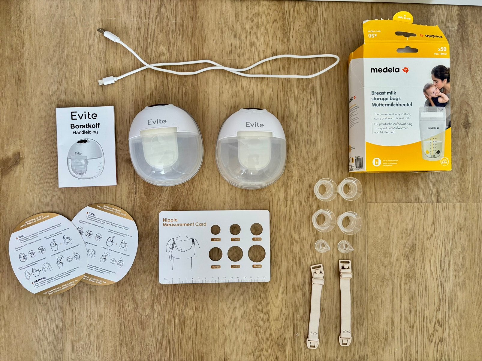 Evite draadloze borstkolf, Kinderen en Baby's, Babyvoeding en Toebehoren, Borstkolf, Ophalen of Verzenden, Zo goed als nieuw, Evite