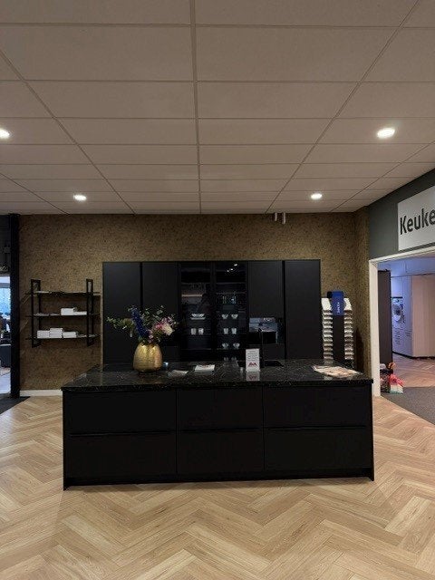Showroomkeuken Zera HPL FENIX Black Antivingerprint, Zwart, Overige typen, Nieuw, Ophalen of Verzenden