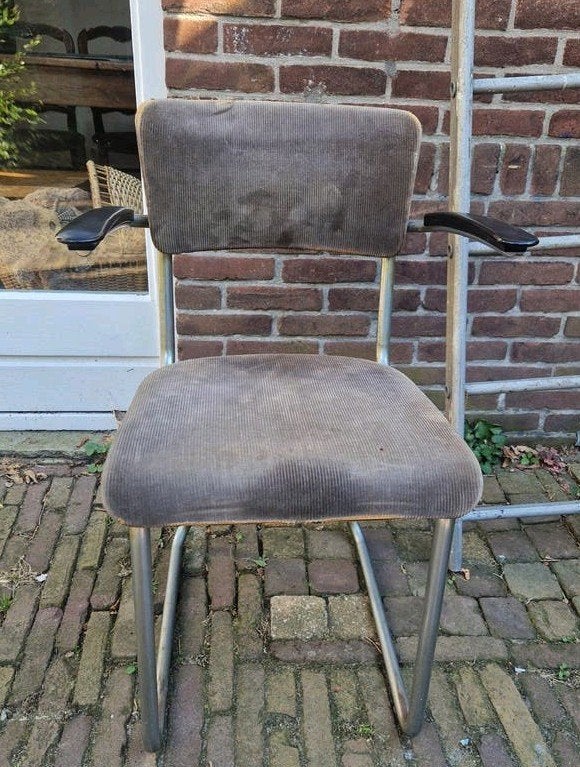 Vintage Gispen stoel 212 met armleggers  met armleuningen, j, Ophalen of Verzenden
