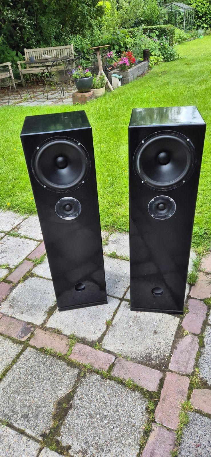 Vifa Filigran Vloerstaande Luidsprekers, Ophalen, Gebruikt, Front, Rear of Stereo speakers, Overige merken