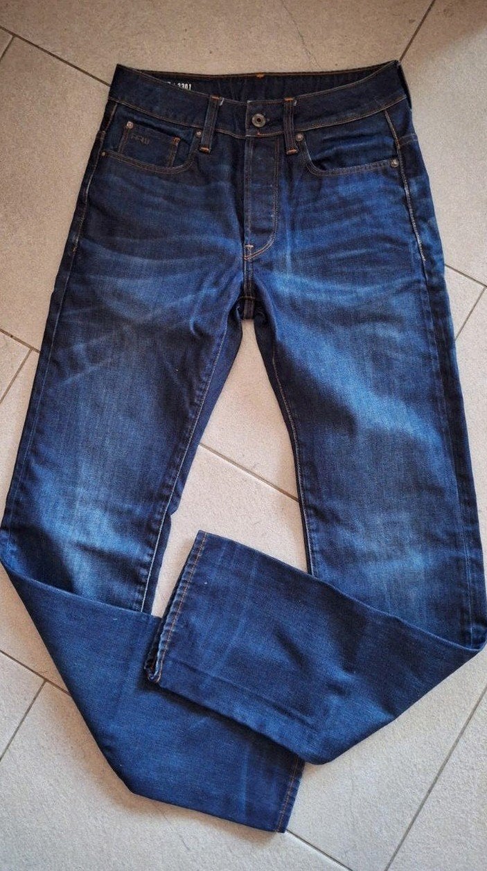 G-Star Raw 3301 Straight Jeans W27 L34, G-Star Raw, Blauw, W32 (confectie 46) of kleiner, Ophalen of Verzenden