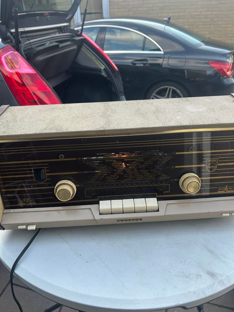 Oude Philips radio - Vintage buizenradio, Audio, Tv en Foto, Radio's, Ophalen, Niet werkend, Radio