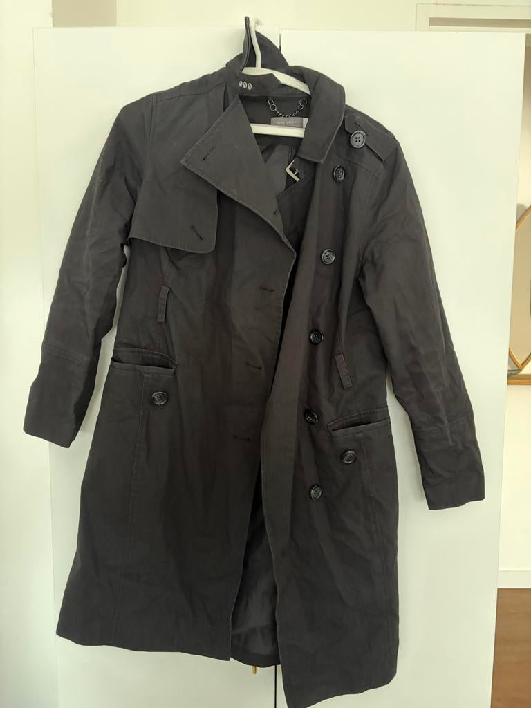 Mint Velvet Zwarte Trenchcoat Maat 38/40 (M), Ophalen of Verzenden, Gedragen, Maat 38/40 (M), Zwart