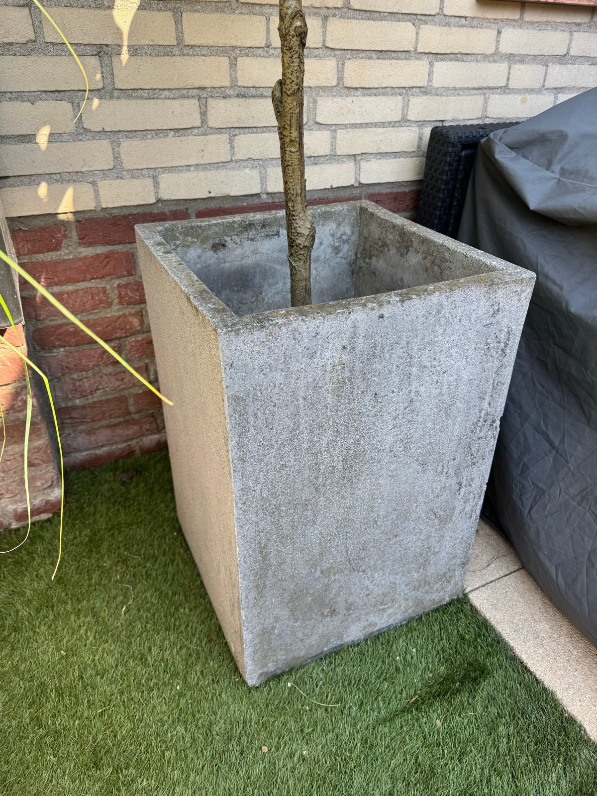 Betonnen bloembak 40x40x60 cm, Ophalen, Gebruikt, Minder dan 60 cm, Vierkant