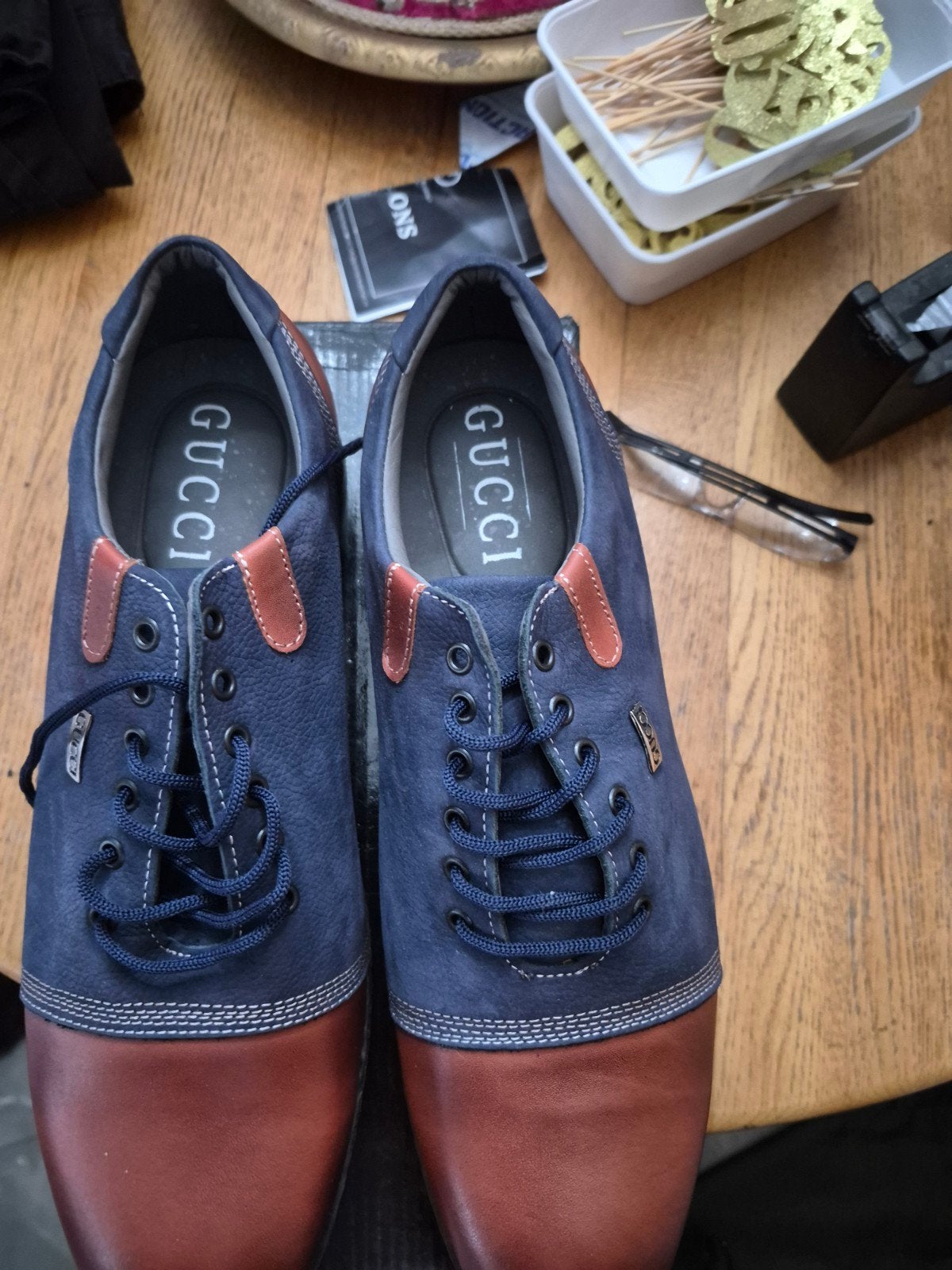 Gucci Nette Schoenen - Blauw/Bruin, Maat 44, Kleding | Heren, Blauw, Ophalen of Verzenden, Zo goed als nieuw, Gucci