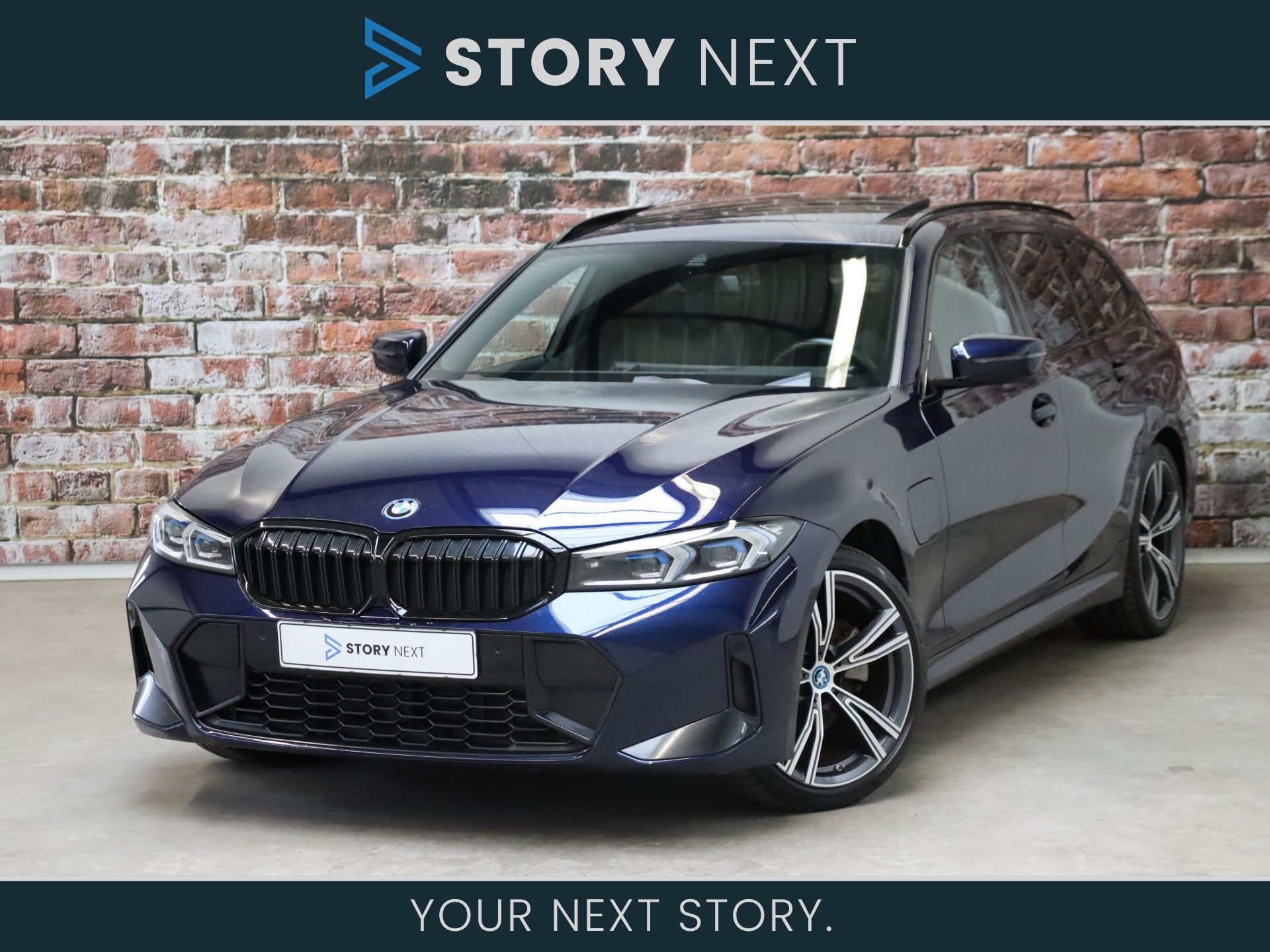 BMW 3 Serie Touring 330e High Executive M Sport Pakket Autom, Gebruikt, 4 cilinders, Blauw, 120 €/maand
