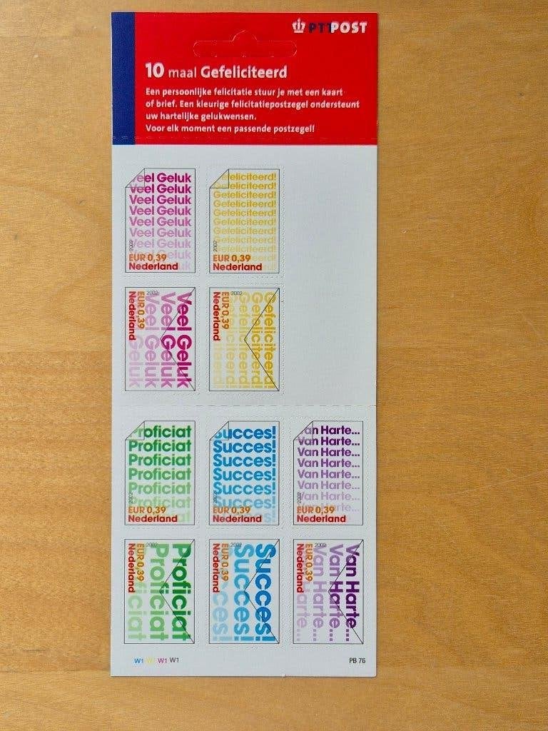 NVPH PB76 - 2002 - 10maal gefeliciteerd - dicht hangoog, Postzegels en Munten, Postzegels | Nederland, Ophalen of Verzenden, Na 1940