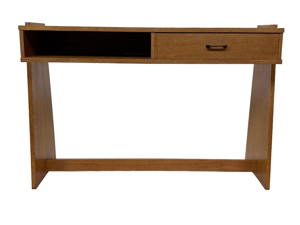 Vintage Bureau Vrijstaand Jaren 70 Eiken Design, Ophalen of Verzenden, Vintage bureau, Vintage bureau, Vintage bureau