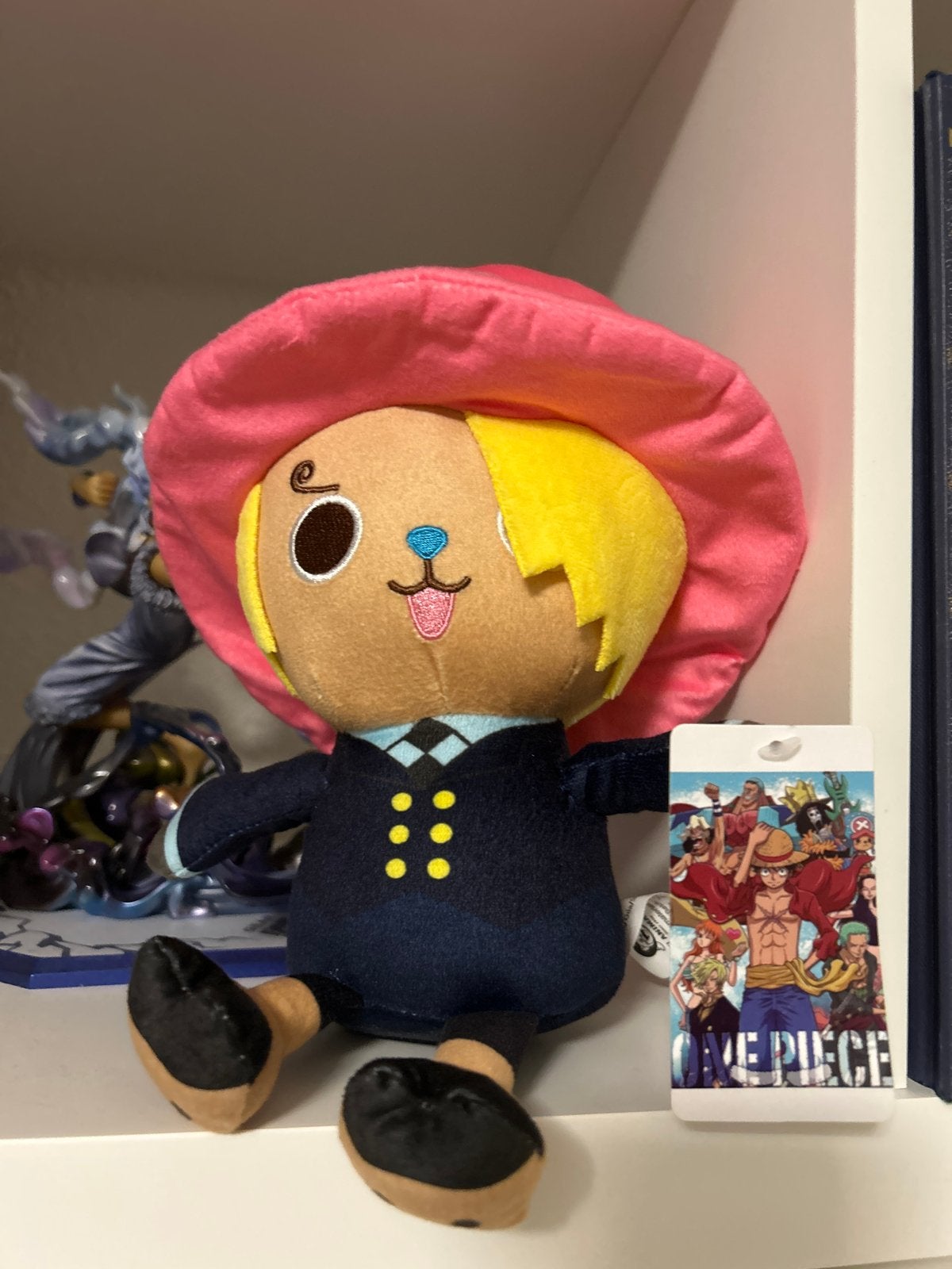 One Piece Chopper Sanji pluche knuffel met roze hoed, Overige merken, Nieuw, T, Met label