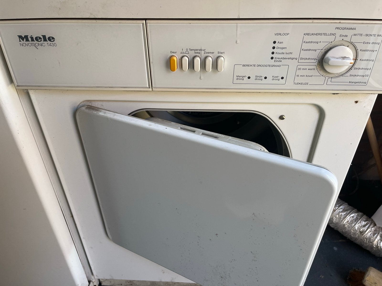Miele Novotronic T430 Wasdroger - Betrouwbaar en Efficiënt, Witgoed en Apparatuur, Wasdrogers, Ophalen, 6 tot 8 kg, Gebruikt, Luchtafvoer
