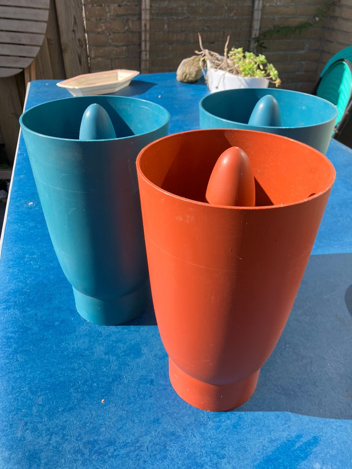 Design Totem vazen Ton Haas, Ophalen of Verzenden, Gebruikt, Kunststof, 28 cm
