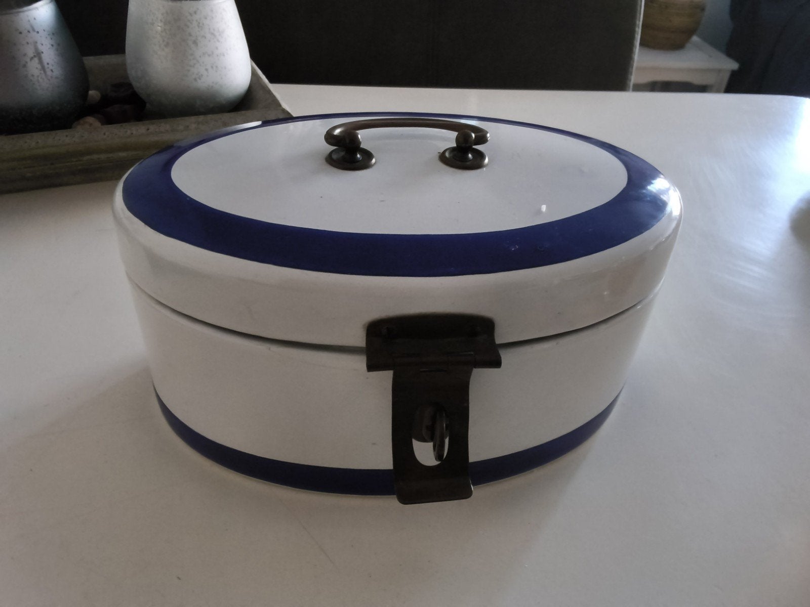 Antieke ovale brood-/cake doos, Vewag Eschebach, Art Deco, Ophalen of Verzenden