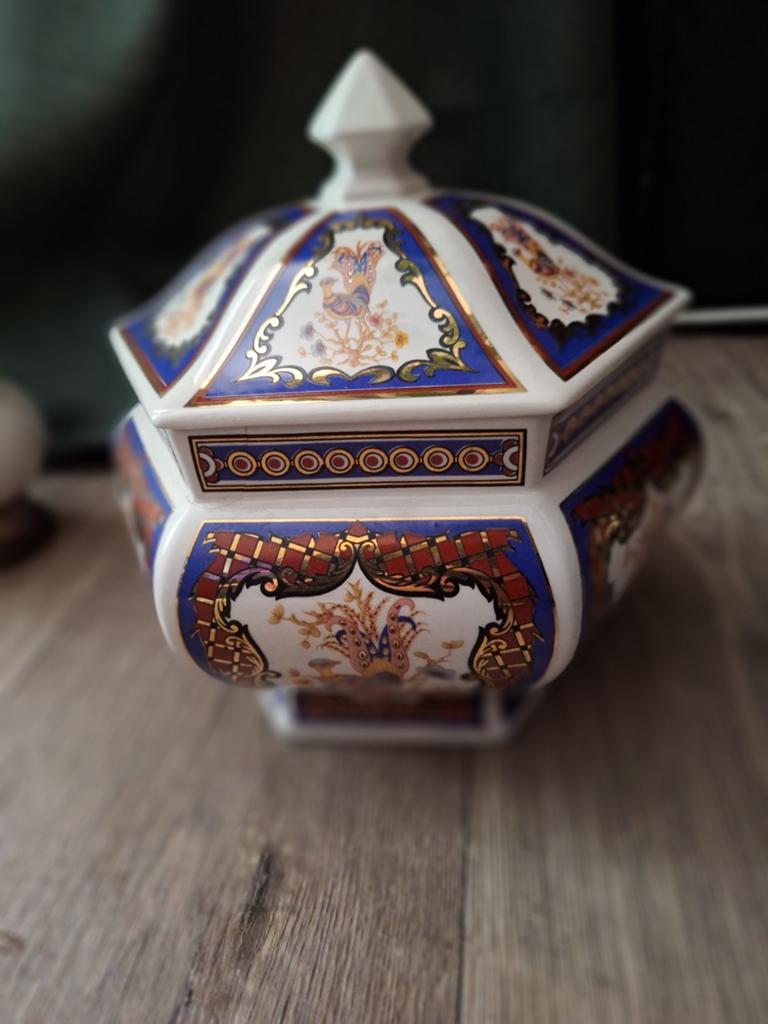 Vintage B&G Italia Porseleinen Bonbondoos met Deksel, Antiek en Kunst, Antiek | Porselein, Ophalen