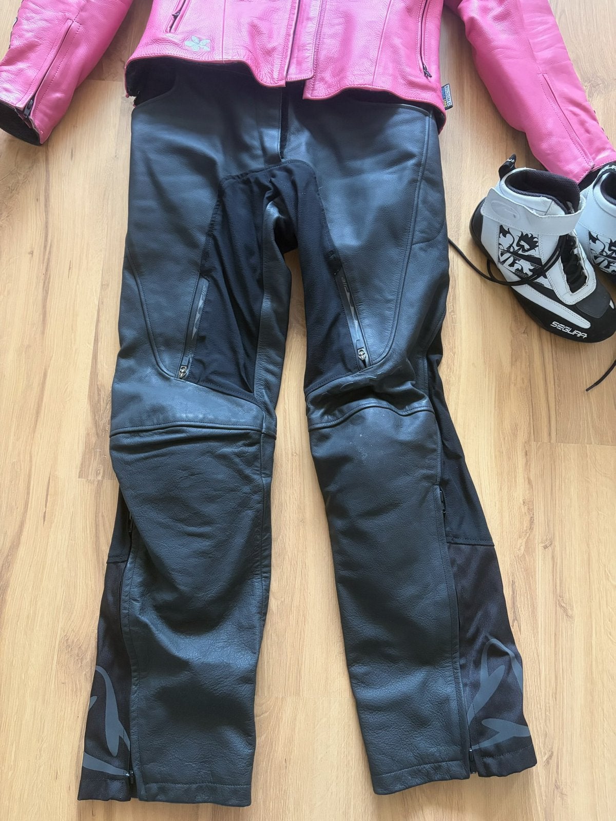 Leren motorbroek dames maat 38, Ophalen of Verzenden, Tweedehands, Dames