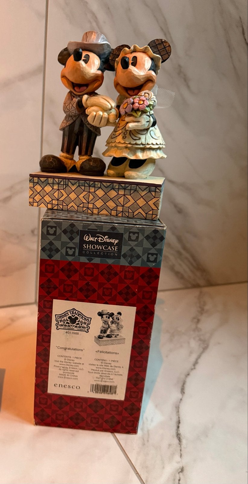 Disney Showcase Mickey & Minnie Mouse "Congratulations" beel, Ophalen of Verzenden, Zo goed als nieuw