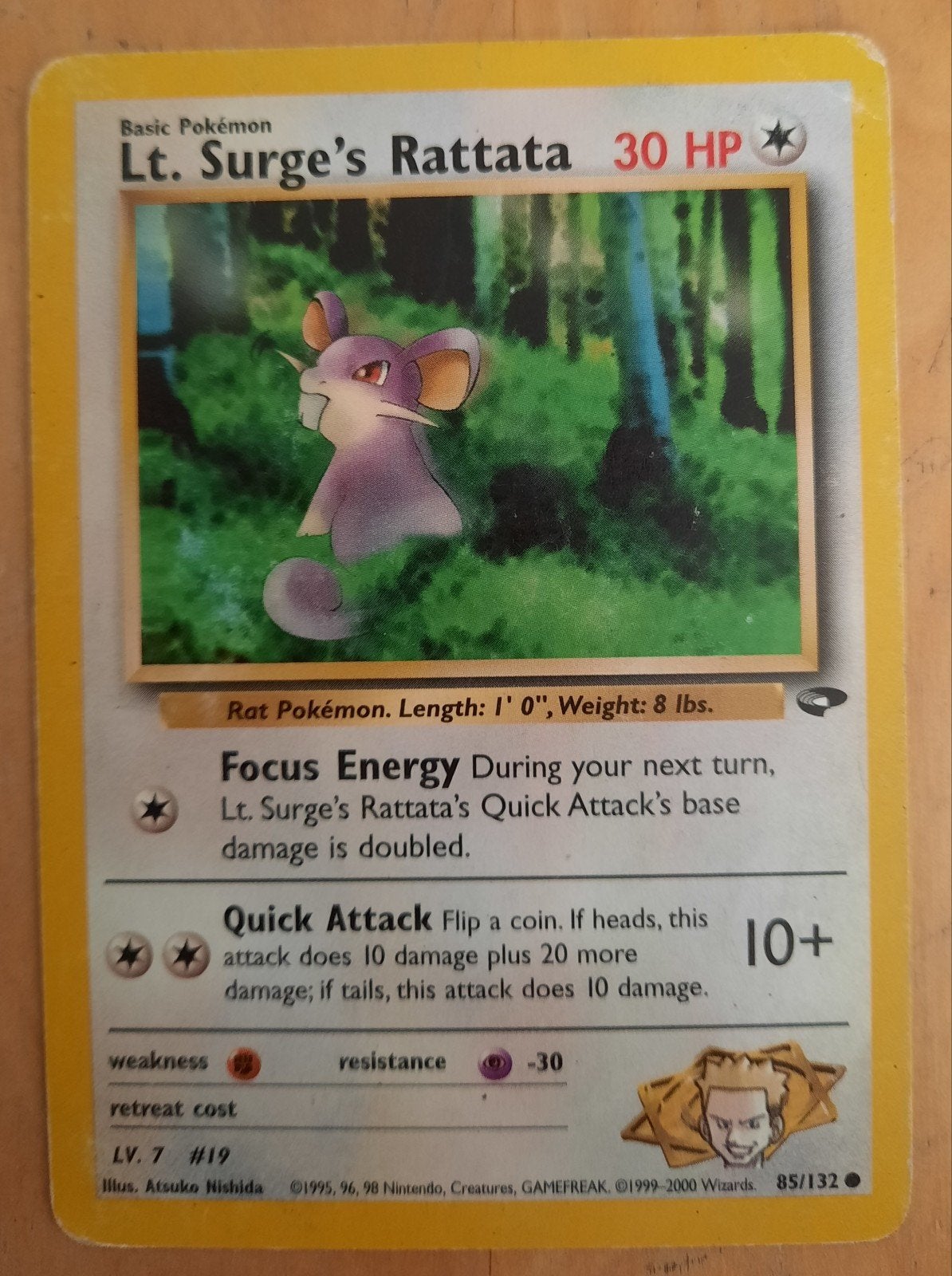 Pokémon kaart: Lt. Surge's Rattata, Ophalen of Verzenden, Nieuw