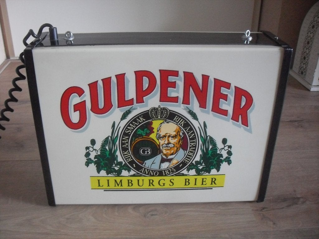 gulpener bier lichtbak neon verlichting mancave, Verzamelen, Merken en Reclamevoorwerpen, Ophalen of Verzenden, Gebruikt, Lichtbak of (neon) lamp