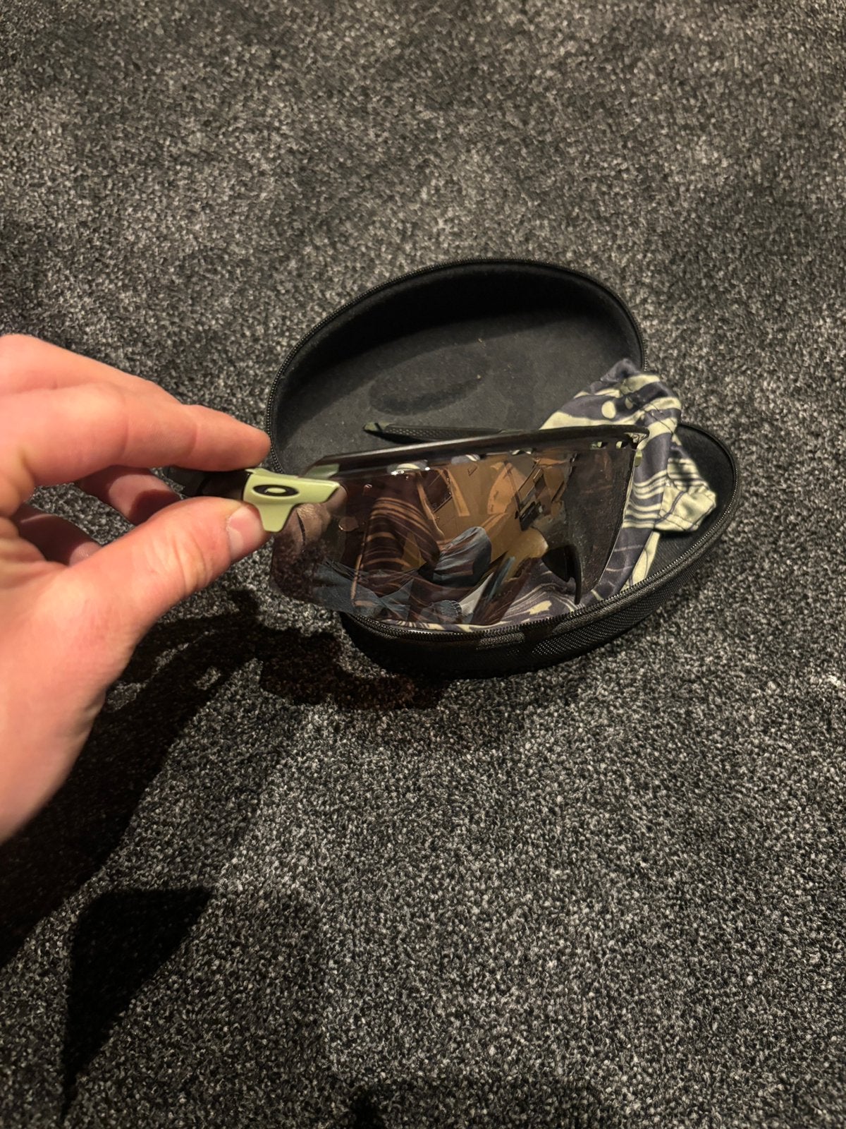 Oakley Encoder strike vented zgan, Zonnebril, Zwart, Ophalen of Verzenden, Zo goed als nieuw