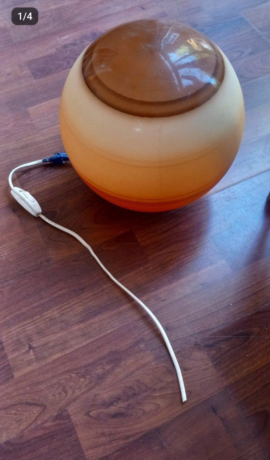 WOFI Leuchten Jaren 80 Vintage Tafellamp - Bruin/Oranje, Ophalen