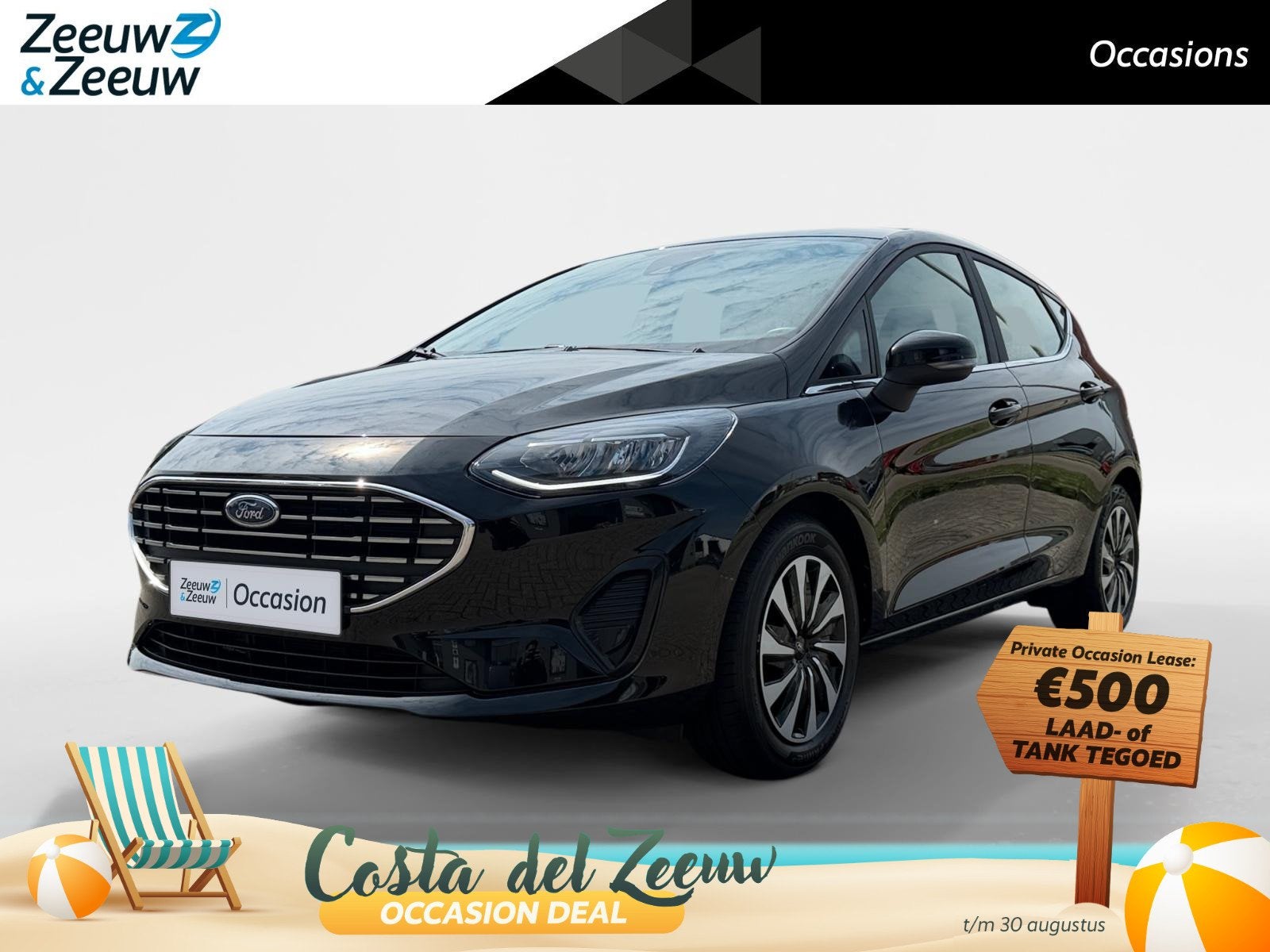 Ford Fiesta 1.0 EcoBoost Hybrid Titanium | Dealer onderhoude, Auto's, Ford, 12 maanden, Gebruikt, Origineel Nederlands, Handgeschakeld
