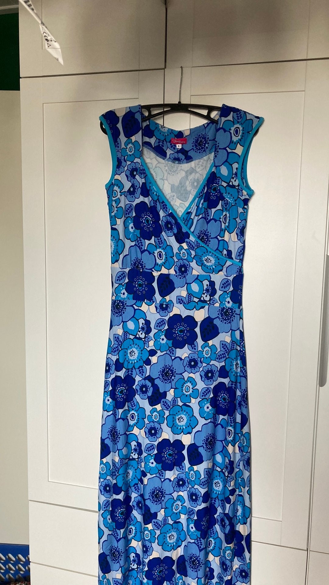 Tante Betsy jurk maat S (M) lange maxi jurk Tante Betsy 38, Maat 38/40 (M), Blauw, Ophalen of Verzenden, Gedragen