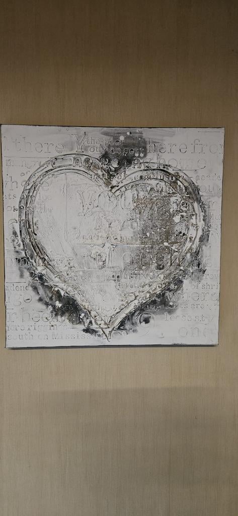 Schilderij met relief, Ophalen of Verzenden, 50 tot 75 cm, Schilderij