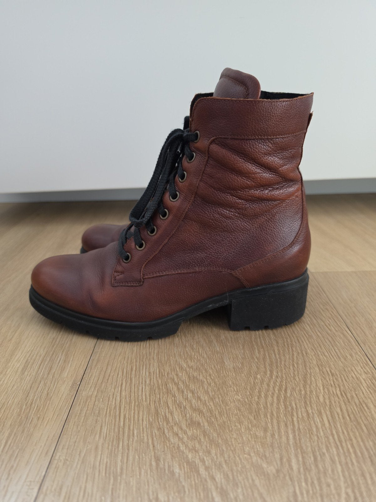 Durea Veterboots Cognac maat 40, Kleding | Dames, Schoenen, Zo goed als nieuw, Bruin, Ophalen of Verzenden