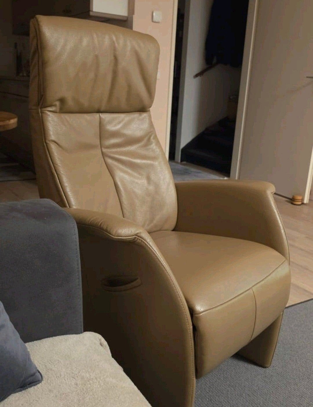 Elektrische Verstelbare Lederen Fauteuil Stoel, Ophalen, Gebruikt, Leer, Modern
