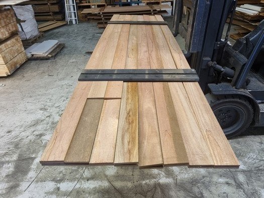 70 meter hardhouten planken geschaafd 12x120 mm - nr: hp113, Ophalen, Planken, Nieuw, Hardhout