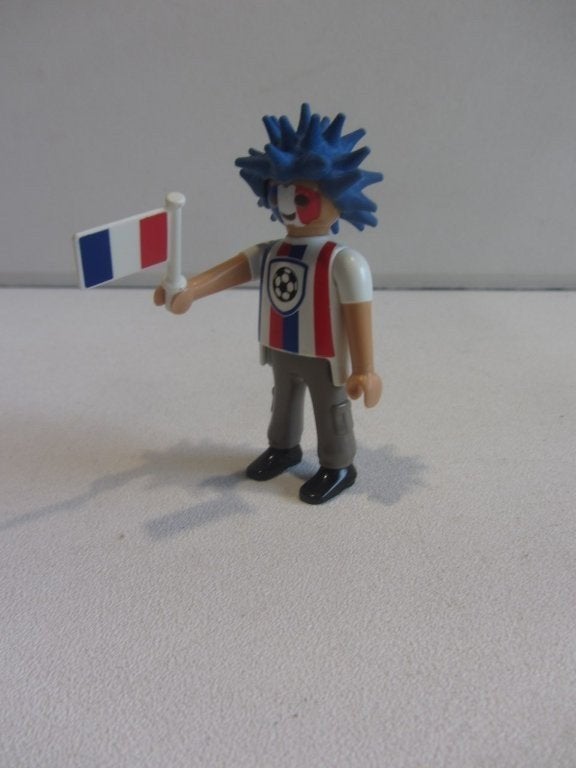 Playmobil Figures Serie 10 – Franse Voetbal Fan suporter, Ophalen, Gebruikt, Losse onderdelen