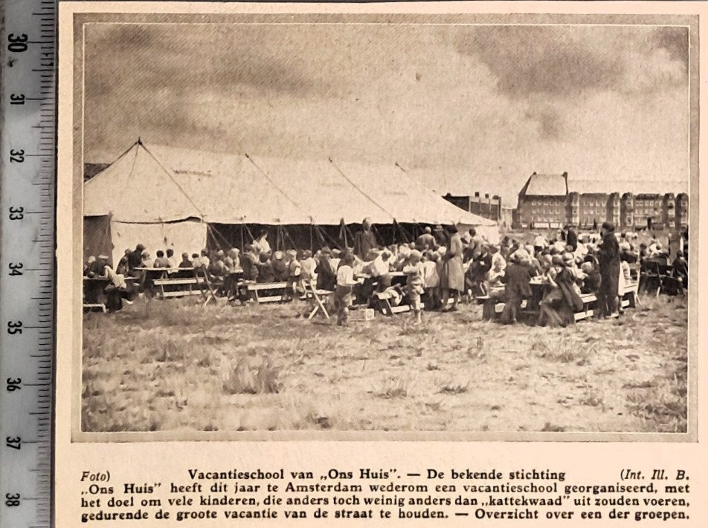 Amsterdam 1931: Vakantie-school van stichting Ons Huis, Verzenden, Voor 1940, Gebruikt, Overige onderwerpen