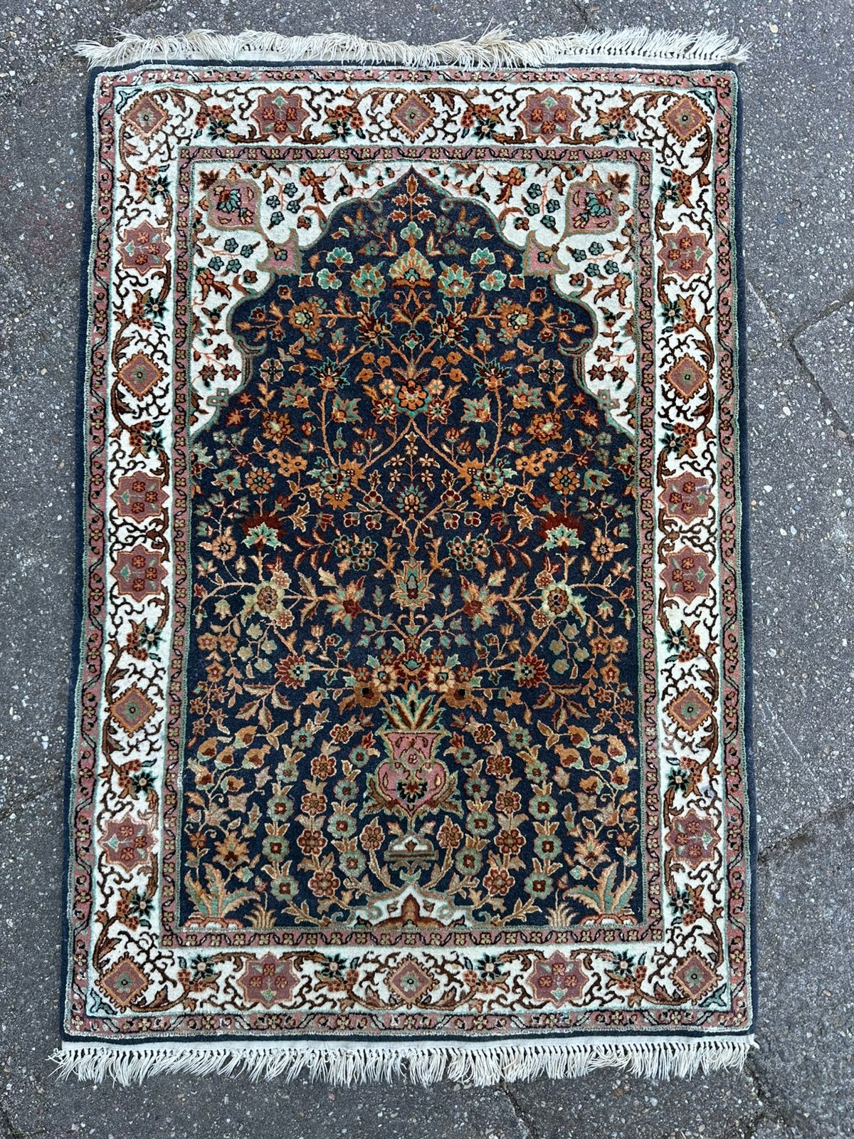 Perzisch tapijt kleedje 93x63 cm, 50 tot 100 cm, Zo goed als nieuw, Rechthoekig, 50 tot 100 cm