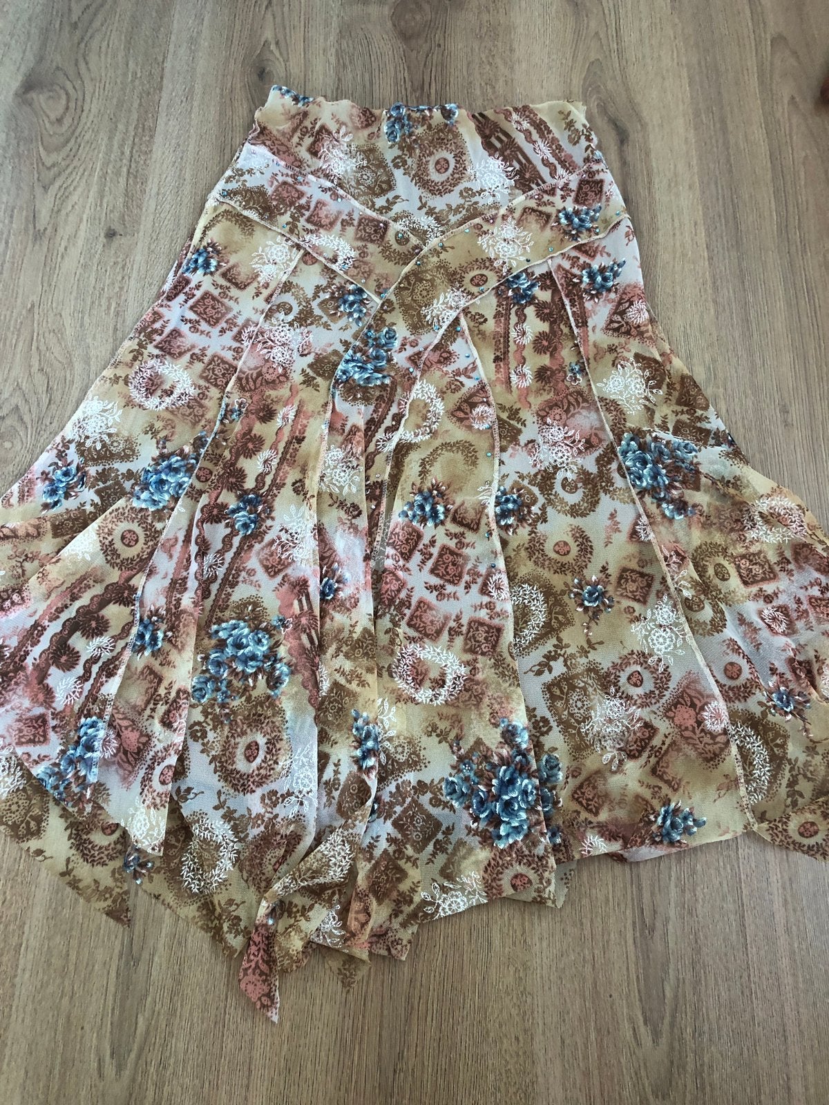 Mathieu beige bruin gipsy boho Ibiza rok t3 m, Maat 38/40 (M), Beige, Ophalen of Verzenden, Zo goed als nieuw