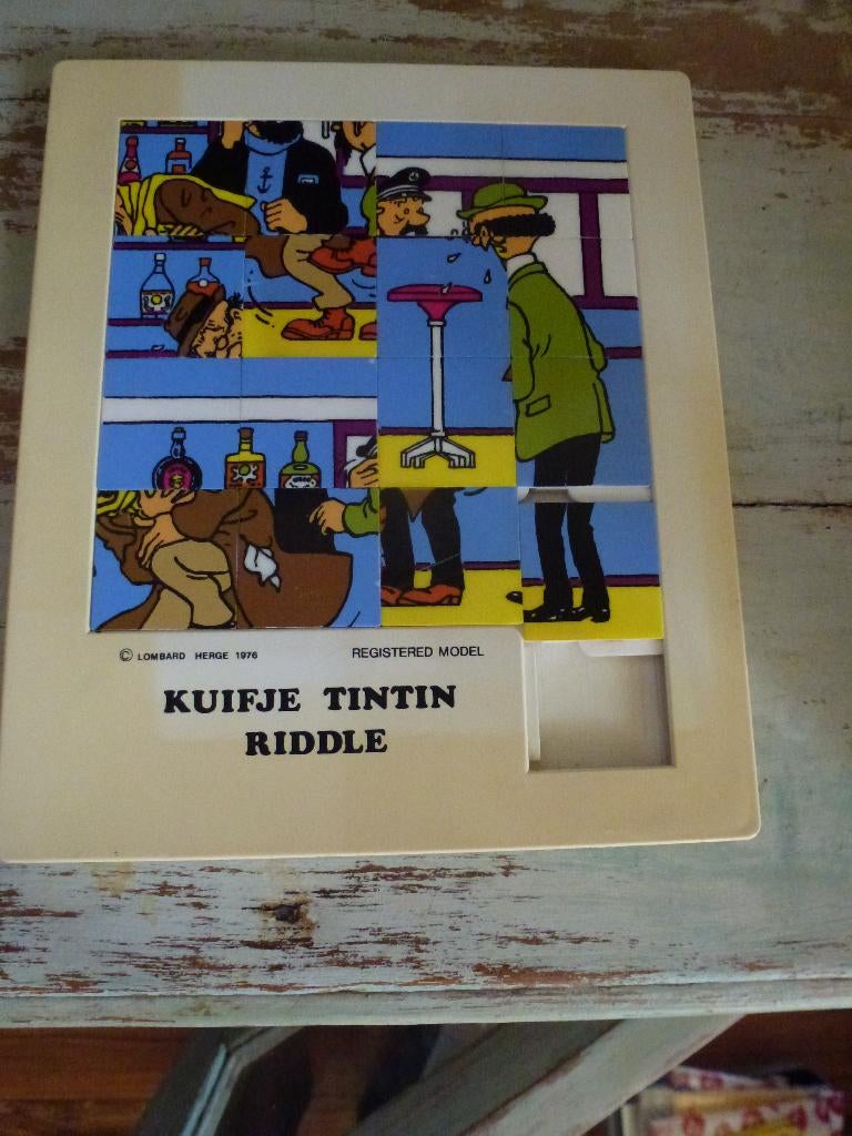 2 schuifpuzzels  Kuifje, Ophalen of Verzenden, Kuifje, Gebruikt, Boek of Spel