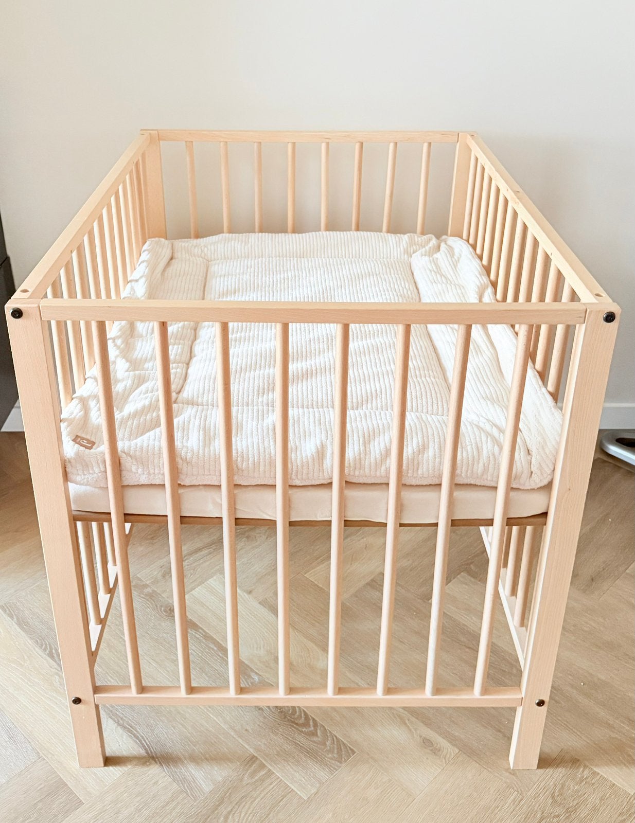 Baby Box Felix Mat Naturel van Babypark inclusief matras, Ophalen, Zo goed als nieuw, Boxkleed