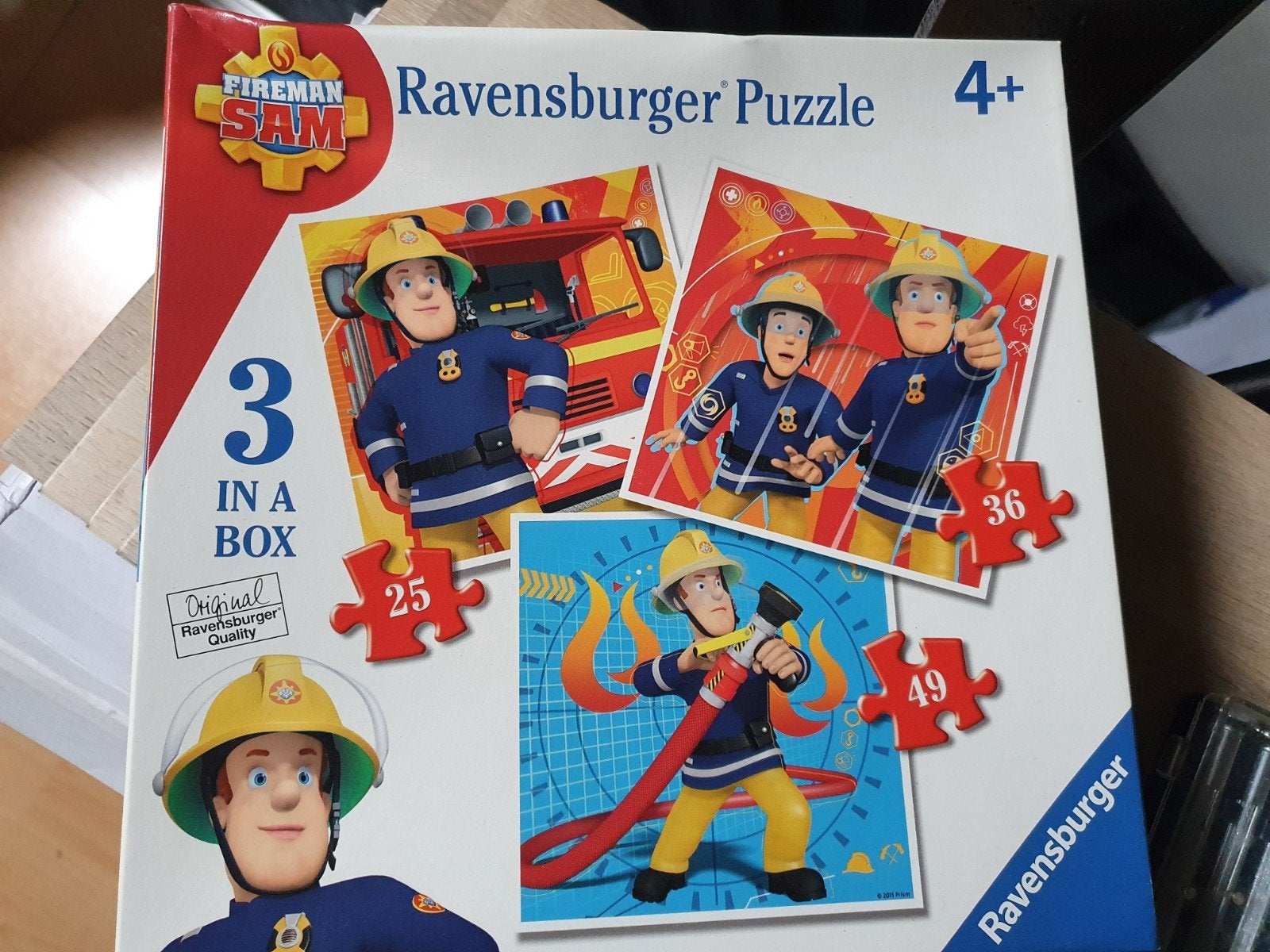 Brandweerman Sam Puzzel 3-in-1, Ophalen of Verzenden, 10 tot 50 stukjes, Gebruikt, 4 tot 6 jaar