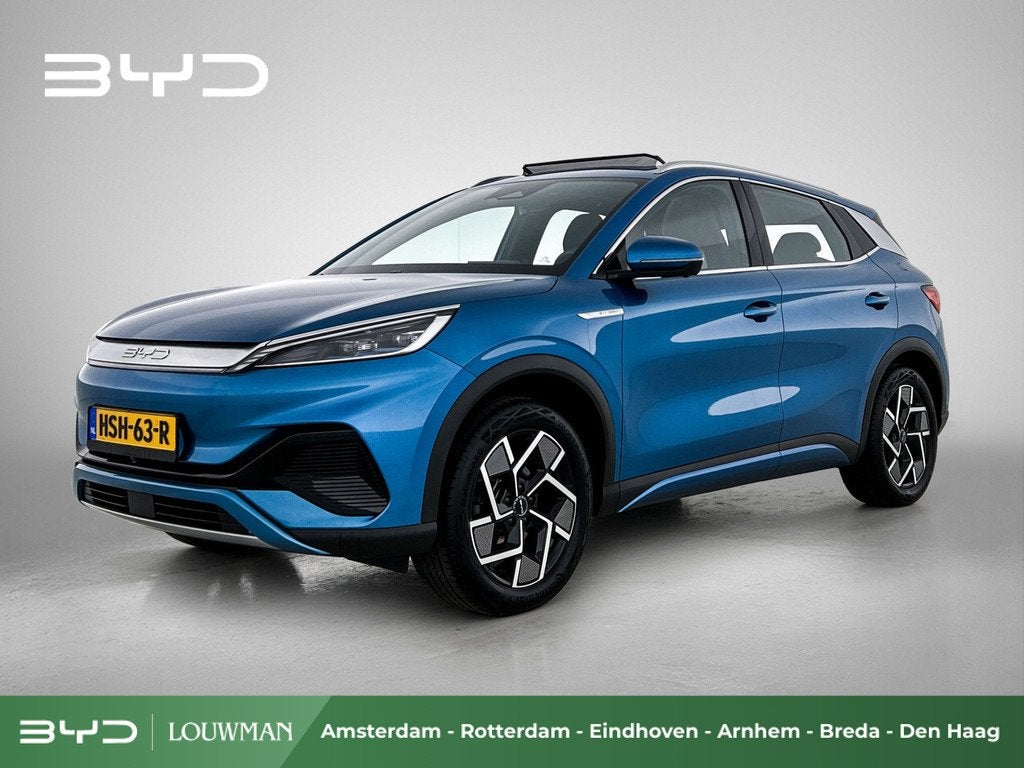 BYD ATTO 3 Comfort 60 kWh | 2025 | 360 camera | 18" LMV | Gr, Auto's, BYD, Gebruikt, 38 min, Blauw, Automatische klimaatregeling