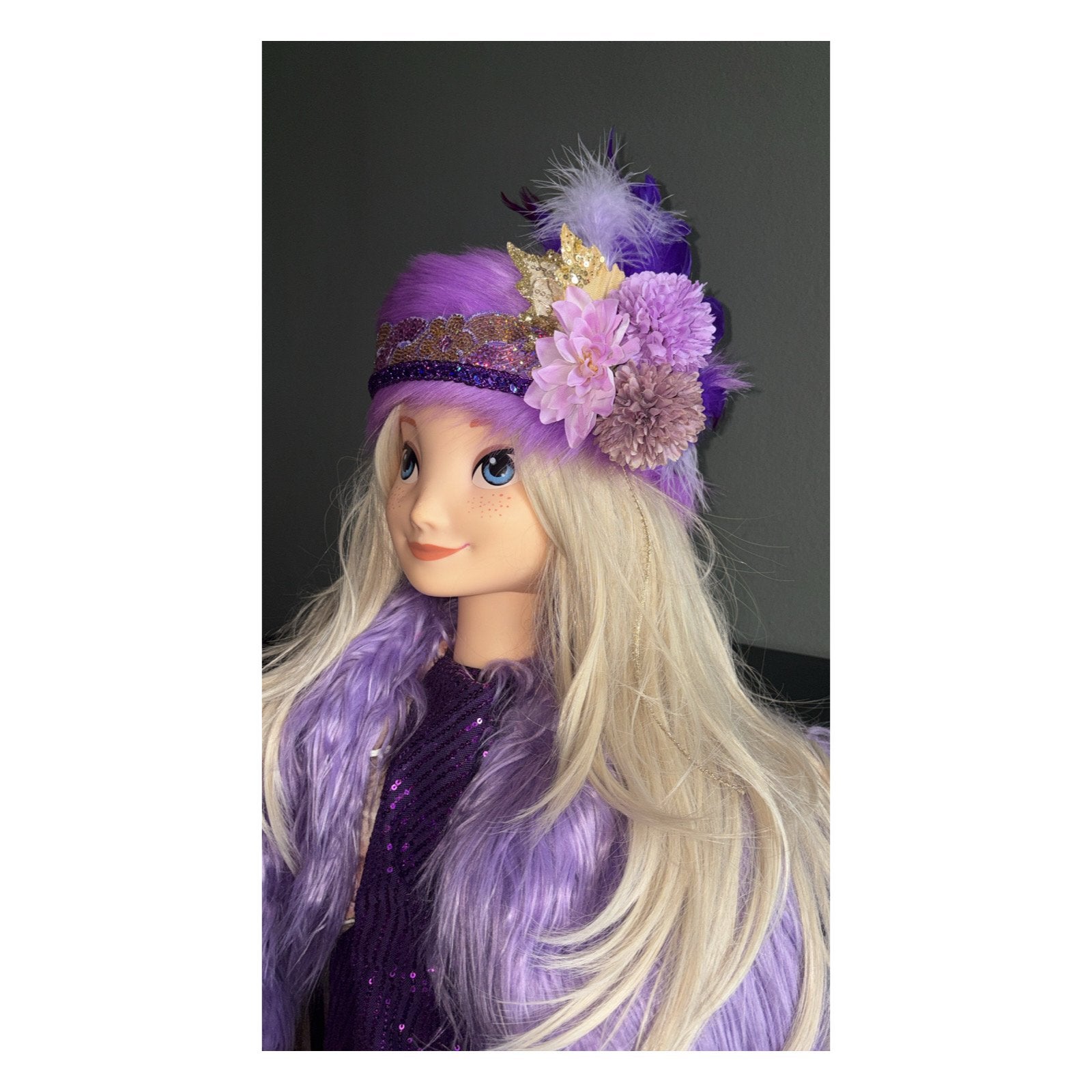 Bont haarband carnaval met elastiek achterin, Ophalen of Verzenden, Nieuw, Carnaval, Accessoires
