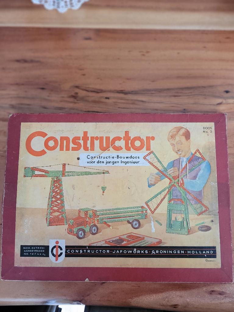 Vintage Constructor Bouwdoos No. 2a - Jafoworks Groningen, Ophalen of Verzenden
