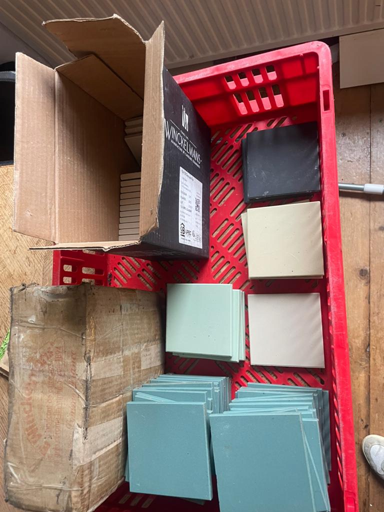 Winckelmans tegels 10x10, Ophalen, Zo goed als nieuw, Beton, Terrastegels