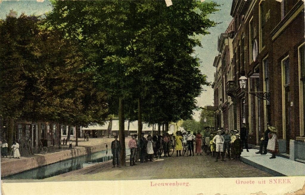 Leeuwenburg. Groete uit Sneek. - B-keus - 1910 gelopen, Ophalen of Verzenden, Voor 1920, Gelopen, Friesland