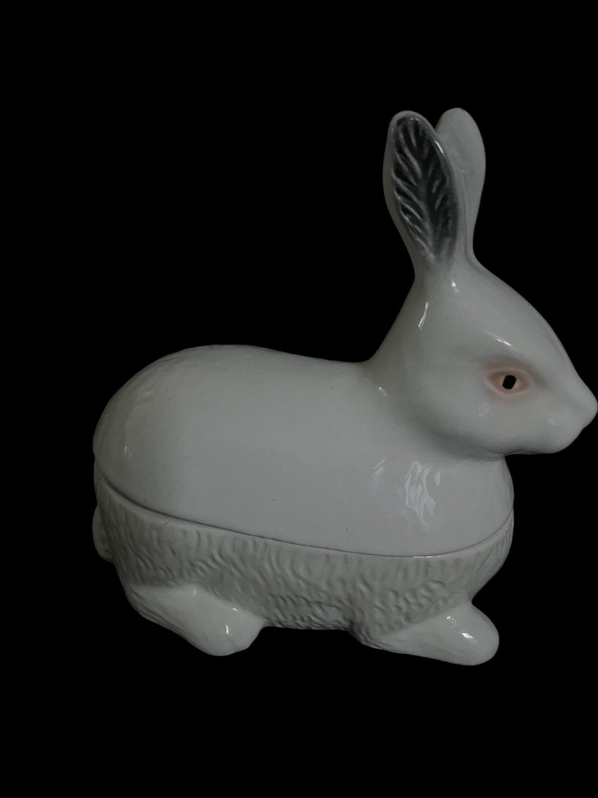 Brocante klein witte poolhaas patebakje Michel Caugant, Verzenden