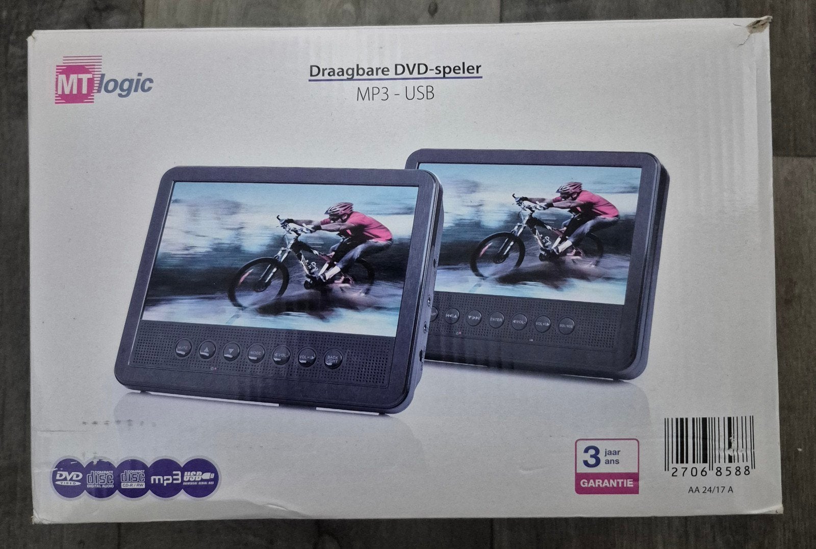 MTlogic Draagbare DVD-speler MP3-USB, Draagbaar, Zo goed als nieuw, Ophalen, Overige merken