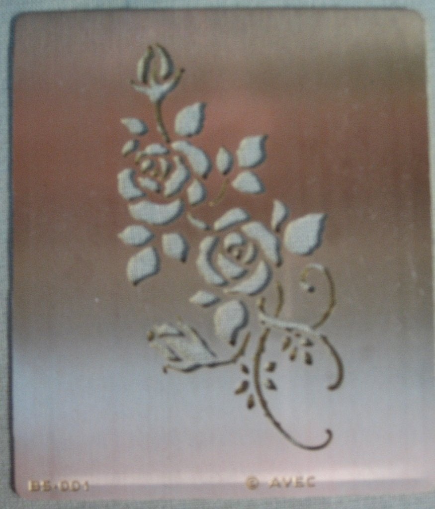 Rozen sjabloon voor kaarten of decoratie, Ophalen of Verzenden, Nieuw, Natuur, Pons of Mal