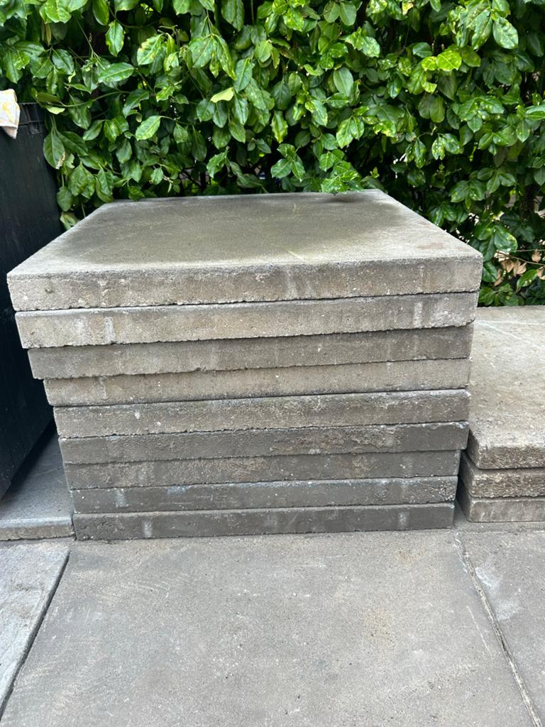 60x60 tuintegels, 9 stuks - Gratis af te halen, Tuin en Terras, Ophalen, Gebruikt, Minder dan 5 m², Beton
